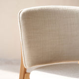 Pinta Fabric Dining Chair | Oak Frame - Gesso - Originals Furniture