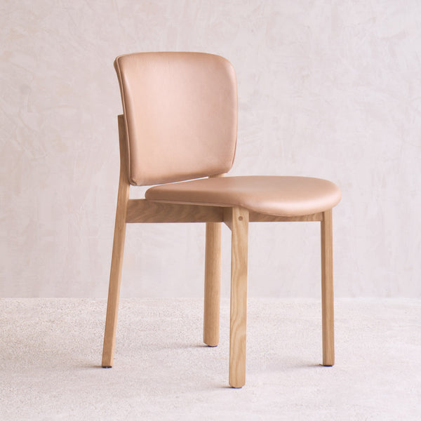Pinta Leather Dining Chair | Oak Frame - Pecan