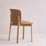 Pinta Leather Dining Chair | Oak Frame - Pecan