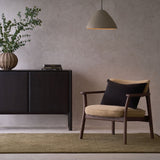Poise Fabric Armchair | Espresso Oak Frame - Toffee