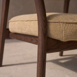 Poise Fabric Armchair | Espresso Oak Frame - Toffee
