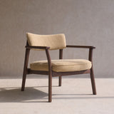 Poise Fabric Armchair | Espresso Oak Frame - Toffee
