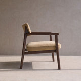 Poise Fabric Armchair | Espresso Oak Frame - Toffee