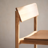 Poise Leather Dining Chair - Pecan