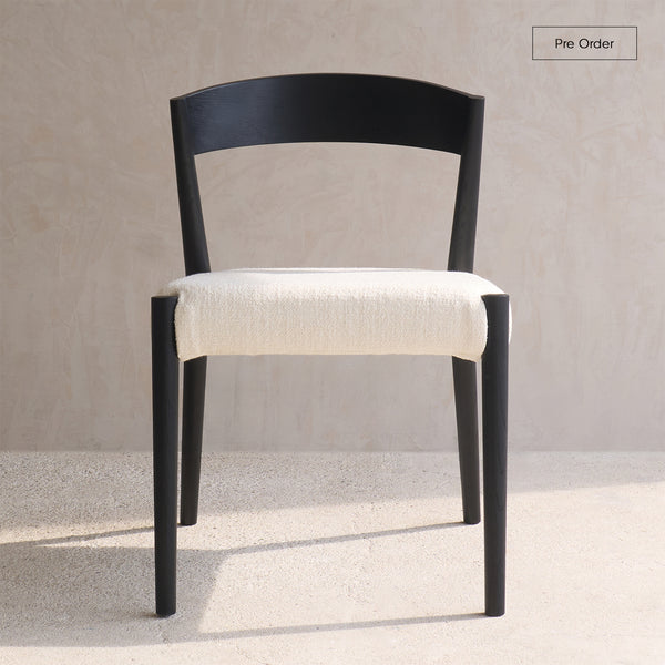 Ronda Dining Chair | Black Frame - Bespoke Fabric