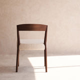 Ronda Fabric Dining Chair Walnut