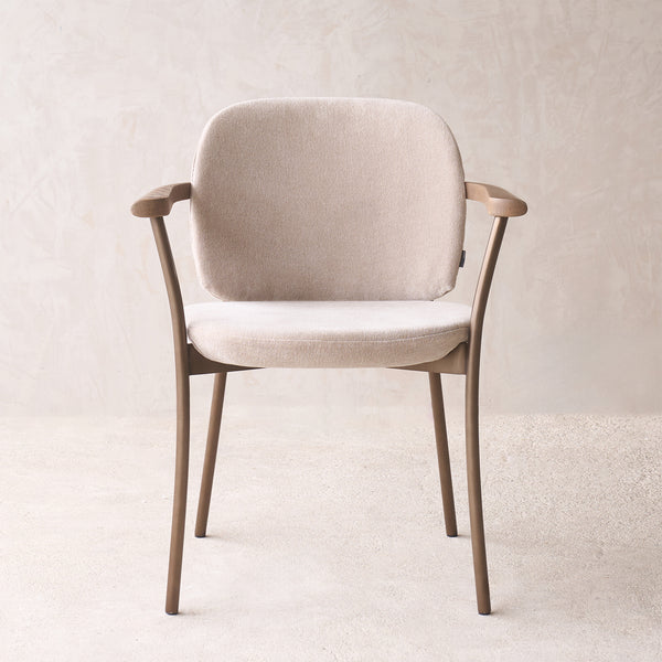 Solace Fabric Dining Chair | Latte Oak - Dunes