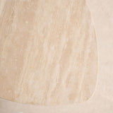 Dune Travertine Side Table | Walnut Stained (45cm)