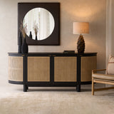 Luna Rattan Sideboard | Teak - Black (200cm) - Originals Furniture