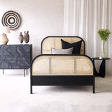 Luna Bed Frame | Teak - Black (Single)