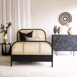 Luna Bed Frame | Teak - Black (Single)