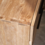 Tarita quinn teak TV console 4 drawers, crafted from sustainably sourced teak with fixed shelves and soft closing blum drawers - $2680