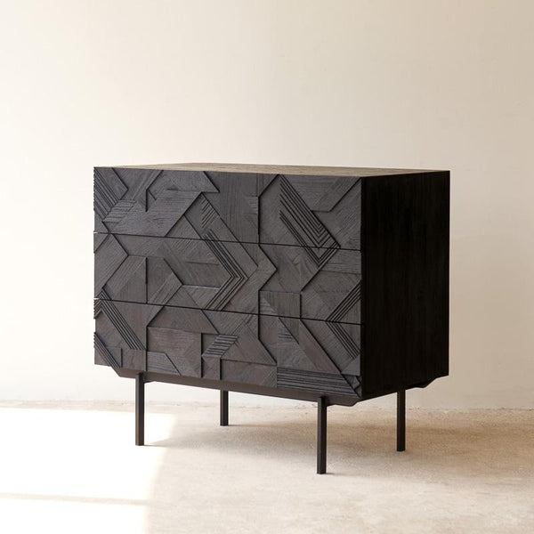 Graphic Chest of Drawers | Teak (100cm)