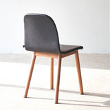 Com Leather Dining Chair | Oak - Coal