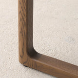 Hover Leather Bench | Latte Oak Frame - Arena (140cm)