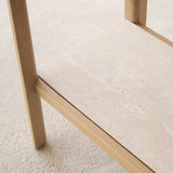 Nell Console | Travertine with Blonde Oak Frame - Originals Furniture