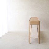 Nell Console | Travertine with Blonde Oak Frame - Originals Furniture