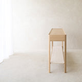 Nell Console | Travertine with Blonde Oak Frame - Originals Furniture