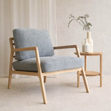 Nysse Fabric Armchair | Oak Frame - Gunmetal - Originals Furniture