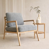 Nysse Fabric Armchair | Oak Frame - Gunmetal