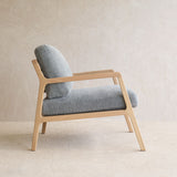 Nysse Fabric Armchair | Oak Frame - Gunmetal - Originals Furniture