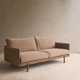 Pensive 2.5 Seater Fabric Sofa | Latte Oak - Harvest