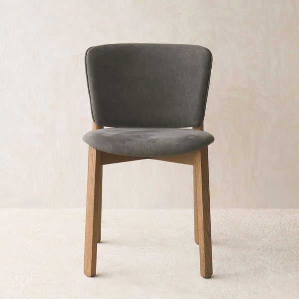 Pinta Fabric Dining Chair | Latte Oak Frame - Militaire