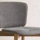 Pinta Fabric Dining Chair | Latte Oak Frame - Militaire