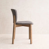 Pinta Fabric Dining Chair | Latte Oak Frame - Militaire