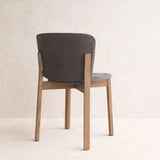 Pinta Fabric Dining Chair | Latte Oak Frame - Militaire