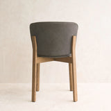Pinta Fabric Dining Chair | Latte Oak Frame - Militaire