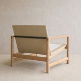 Troubadour Fabric Armchair | Blonde Oak Frame - Oyster