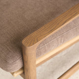 Troubadour Fabric Armchair | Latte Oak Frame - Rich Earth