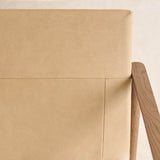 Troubadour Fabric Armchair | Latte Oak Frame - Rich Earth