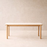 Folk Bench | Bespoke Fabric & Leather