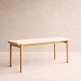 Folk Bench | Bespoke Fabric & Leather