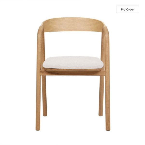 Inlay Dining Chair | Oak - Bespoke Fabric