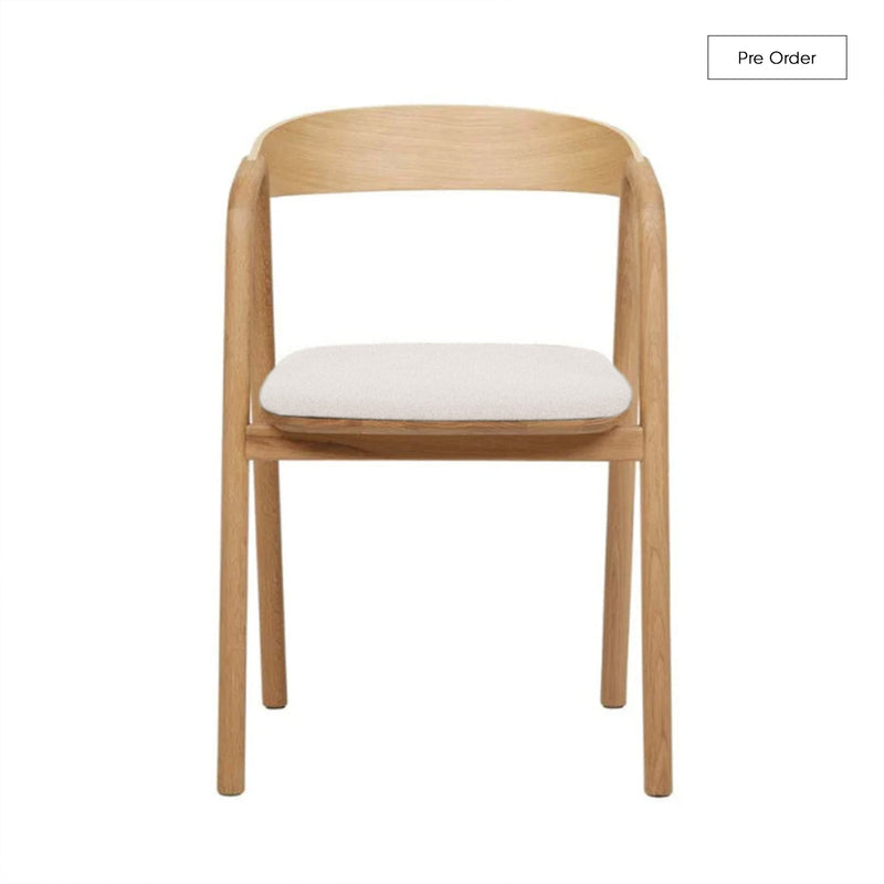 Inlay Dining Chair | Oak - Bespoke Fabric