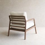 Nysse Fabric Armchair | Latte Oak Frame - Panna Cotta