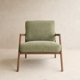 Nysse Fabric Armchair | Latte Oak Frame - Glen