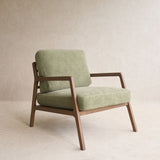 Nysse Fabric Armchair | Latte Oak Frame - Glen