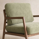 Nysse Fabric Armchair | Latte Oak Frame - Glen