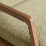 Nysse Fabric Armchair | Latte Oak Frame - Glen