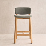 Pinta Fabric Counter Stool | Oak Frame - Grenada