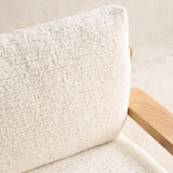 Wren Armchair | Oak with Brown Leather Harness - Porcelain