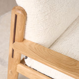 Wren Armchair | Oak with Brown Leather Harness - Porcelain