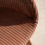 Avril Counter Stool | Teak Frame - Dusty Coral