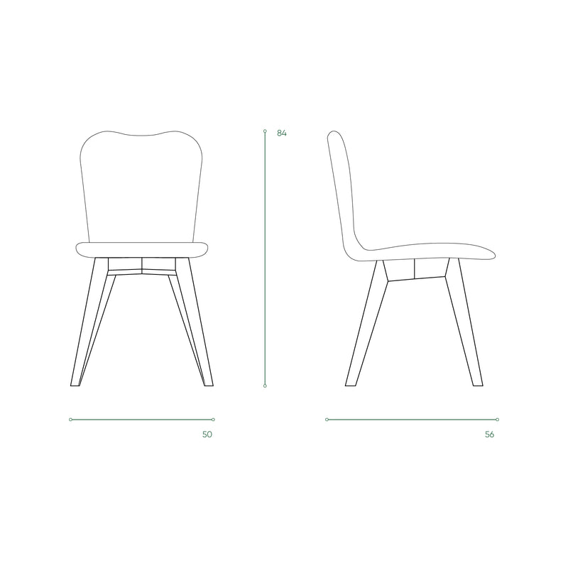 Lily Dining Chair | Teak - Pure White