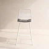 Rose Outdoor Counter Stool Seat Cushion | Dark Grey