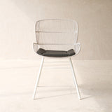 Rose Outdoor Dining Chair Seat Cushion | Charcoal